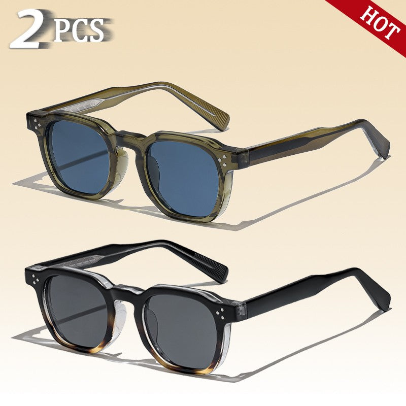 Óculos de Sol Unissex Polarizado UV400 Estilo Retrô com Caixa