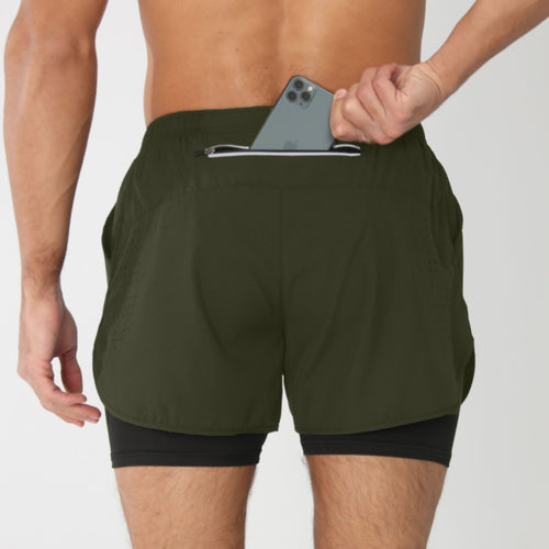 Bermuda Esportiva Masculina Fitness Dupla Camada