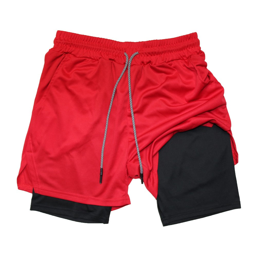 Bermuda Masculina Treino 2 em 1 com Compressão Interna