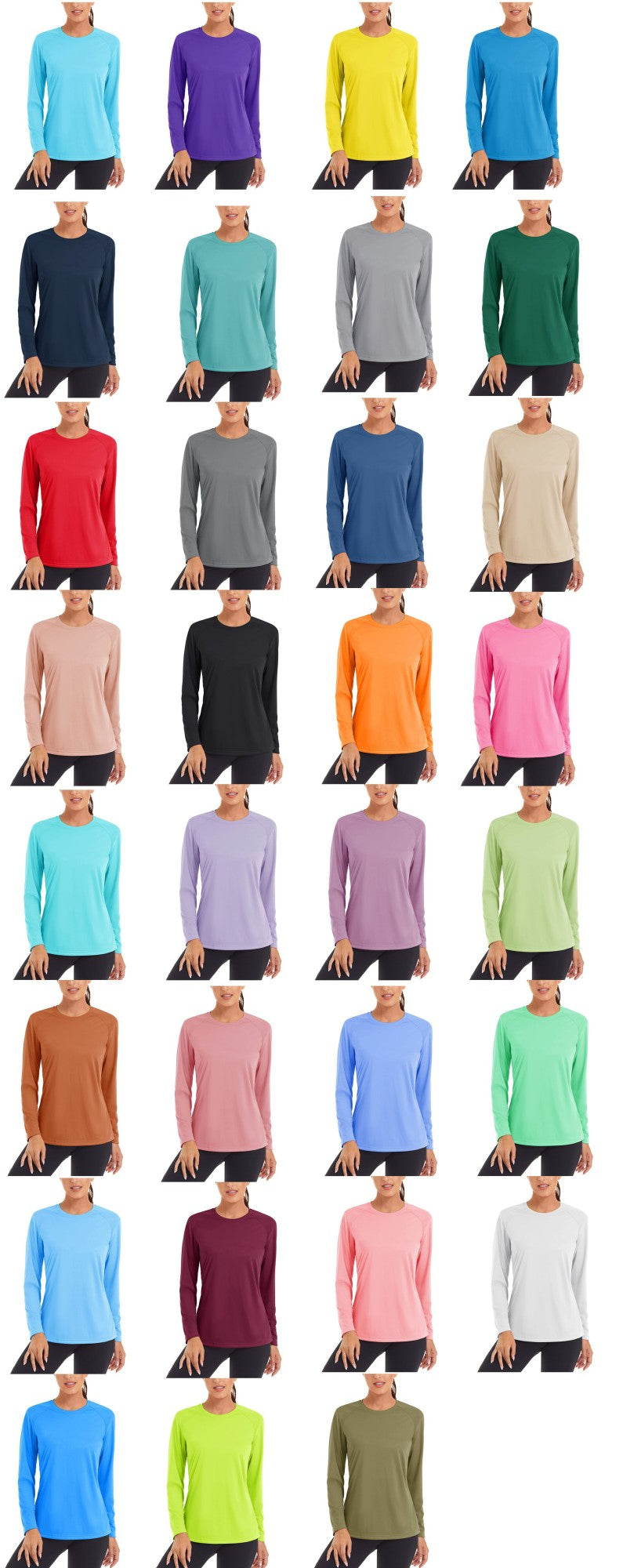 Camiseta Feminina Manga Longa UV UPF50+ Secagem Rápida