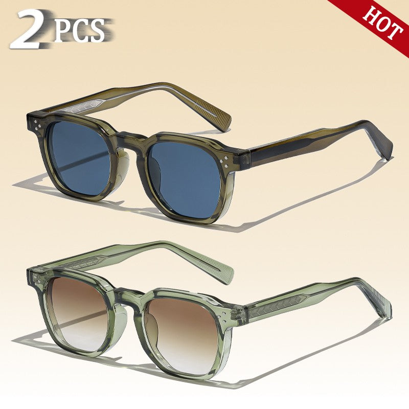 Óculos de Sol Unissex Polarizado UV400 Estilo Retrô com Caixa