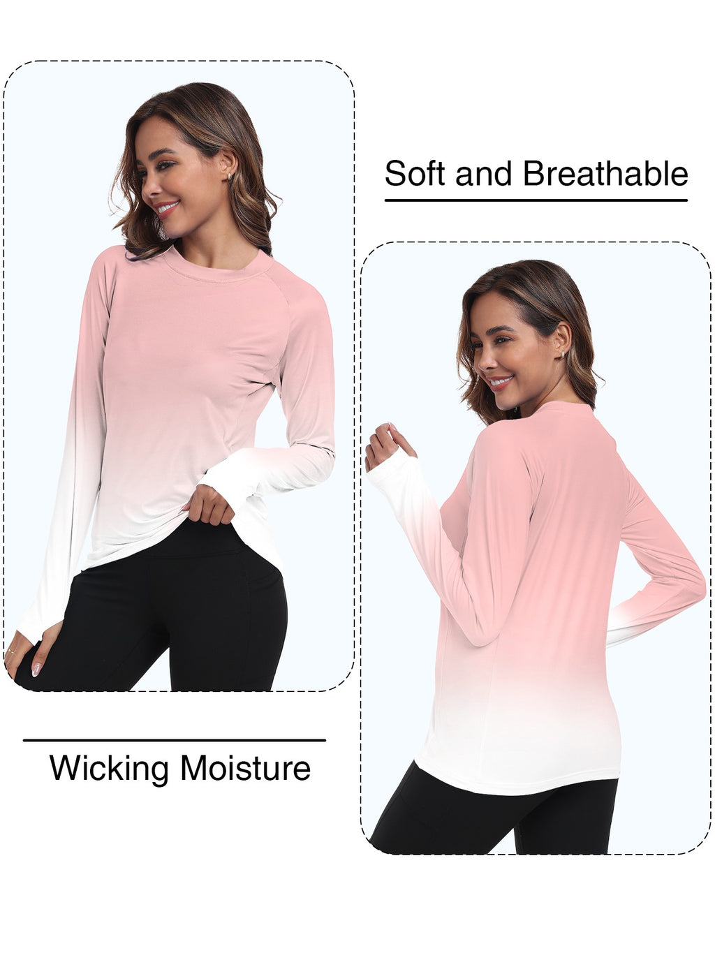 Camisa feminina proteção Solar UPF 50+ manga Longa
