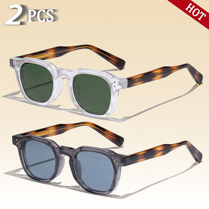 Óculos de Sol Unissex Polarizado UV400 Estilo Retrô com Caixa