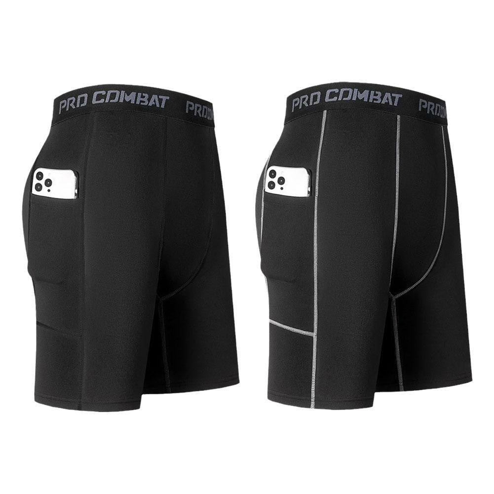 Bermuda de compressão elástica masculina