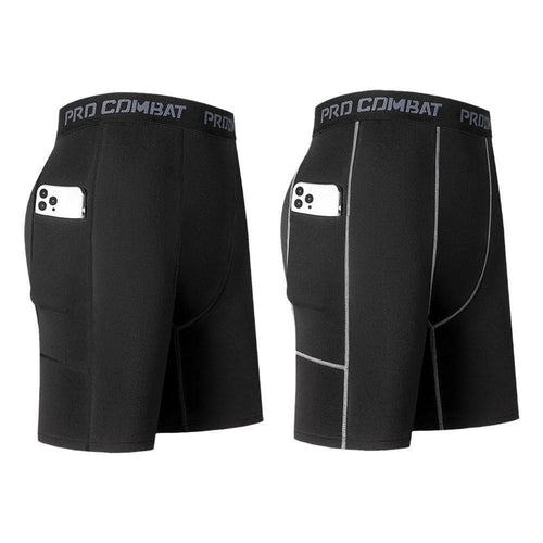 Bermuda de compressão elástica masculina