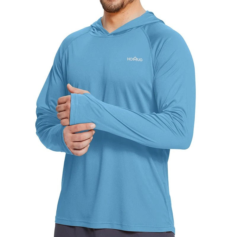Camiseta Masculina UPF 50+ com Capuz