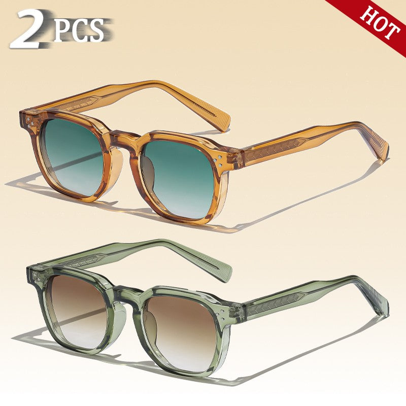 Óculos de Sol Unissex Polarizado UV400 Estilo Retrô com Caixa