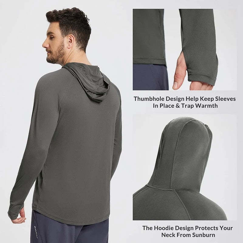Camiseta Masculina UPF 50+ com Capuz