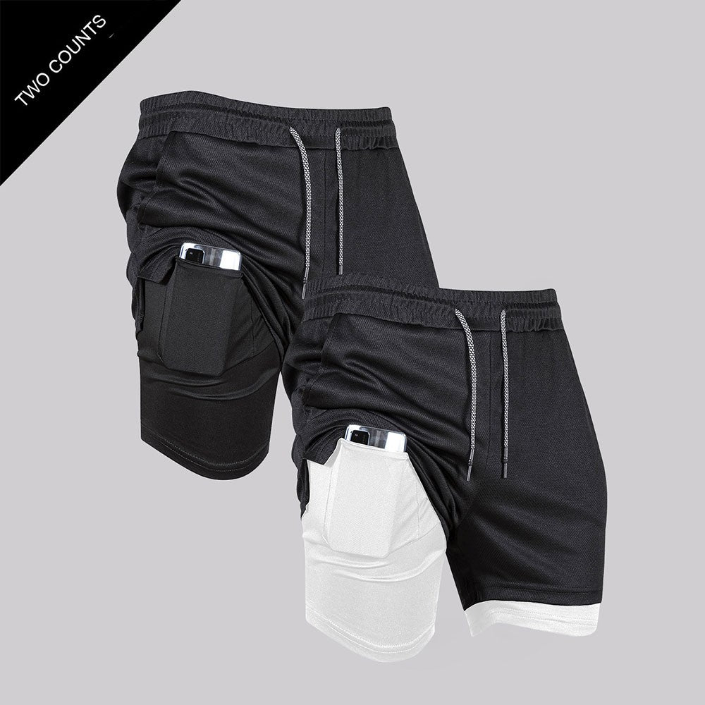 Bermuda Masculina Treino 2 em 1 com Compressão Interna