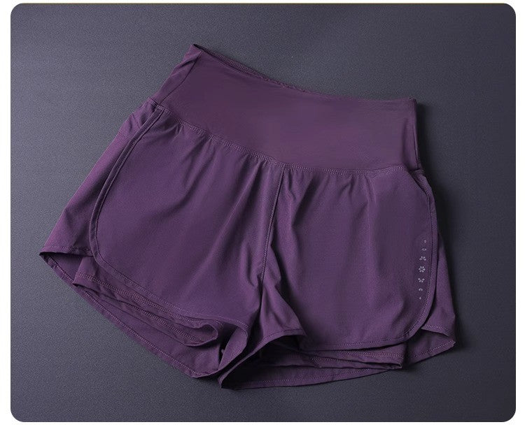 Shorts feminino 2 em 1 com bolsos