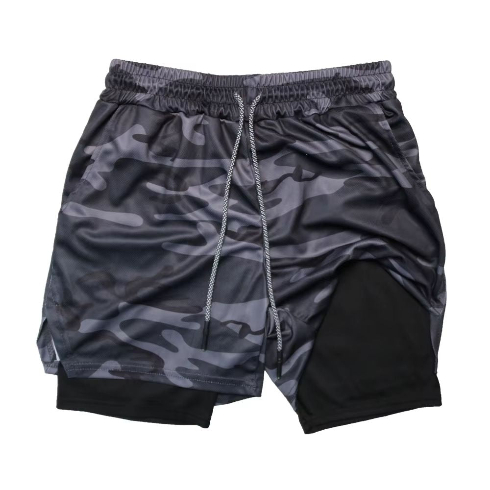 Bermuda Masculina Treino 2 em 1 com Compressão Interna