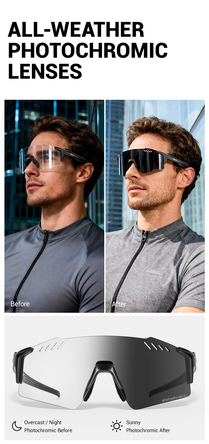 Óculos de Sol com Proteção UV400 Antirreflexo e Conforto