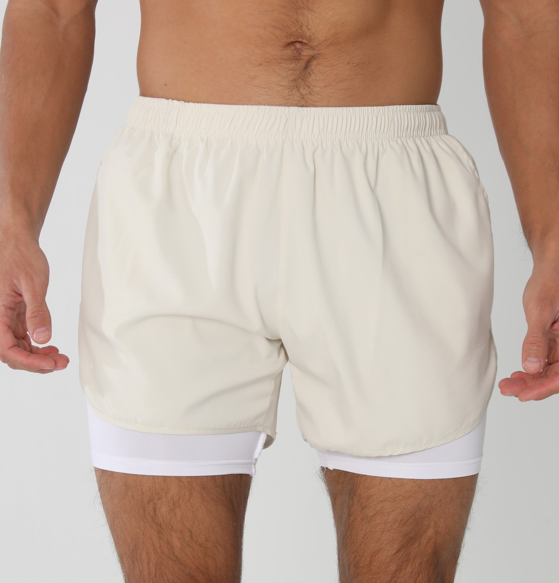 Short esporte masculino com bolsos forrado