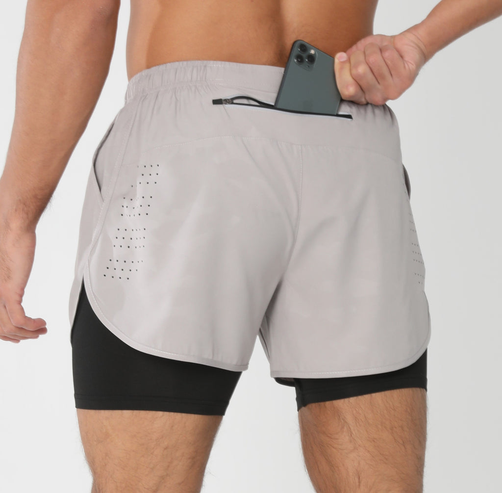 Short esporte masculino com bolsos forrado