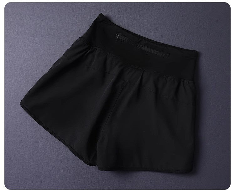 Shorts feminino 2 em 1 com bolsos