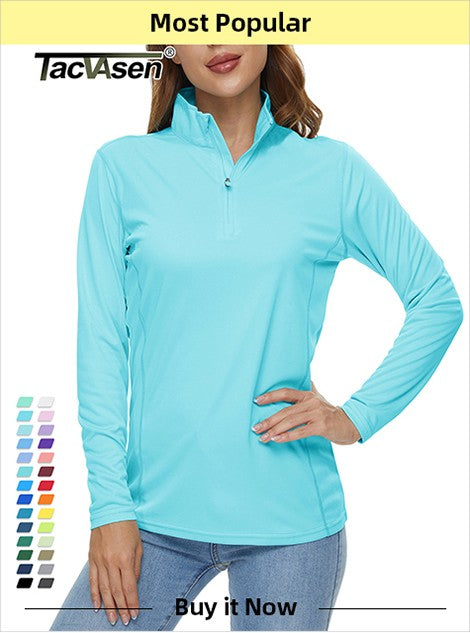 Camiseta Feminina Manga Longa UV UPF50+ Secagem Rápida