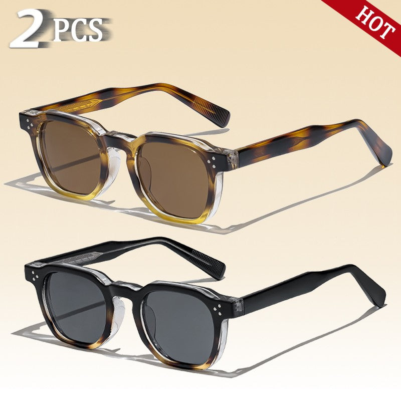 Óculos de Sol Unissex Polarizado UV400 Estilo Retrô com Caixa