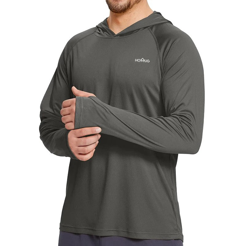 Camiseta Masculina UPF 50+ com Capuz
