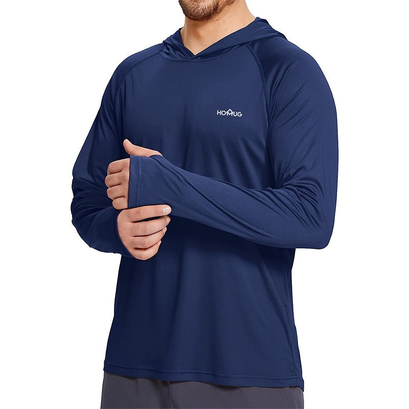 Camiseta Masculina UPF 50+ com Capuz