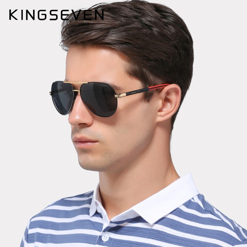 Óculos de Sol Masculino Aviador Polarizado UV400 Alumínio
