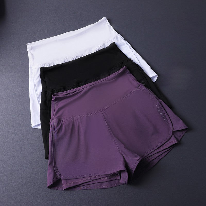 Shorts feminino 2 em 1 com bolsos