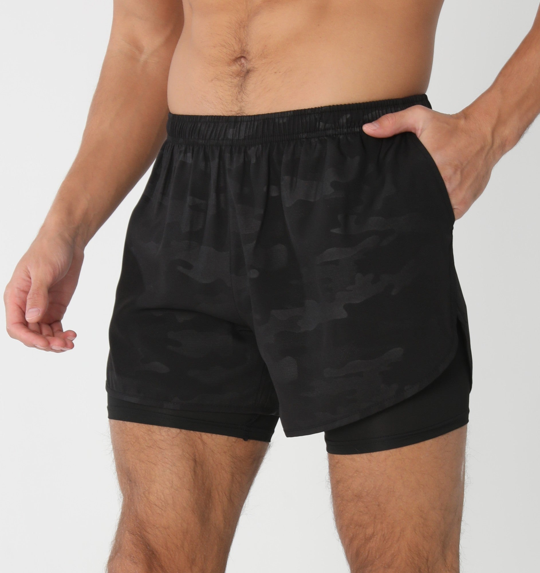 Bermuda Esportiva Masculina Fitness Dupla Camada