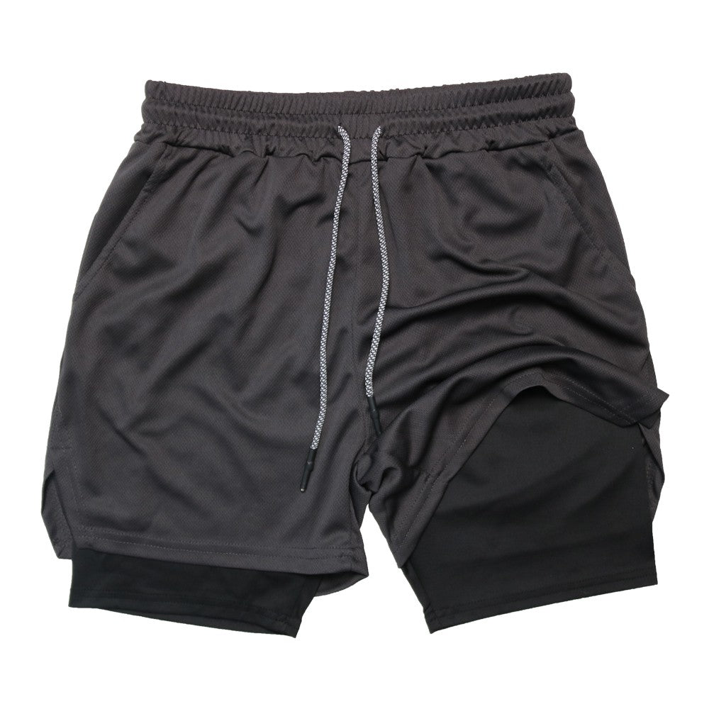 Bermuda Masculina Treino 2 em 1 com Compressão Interna