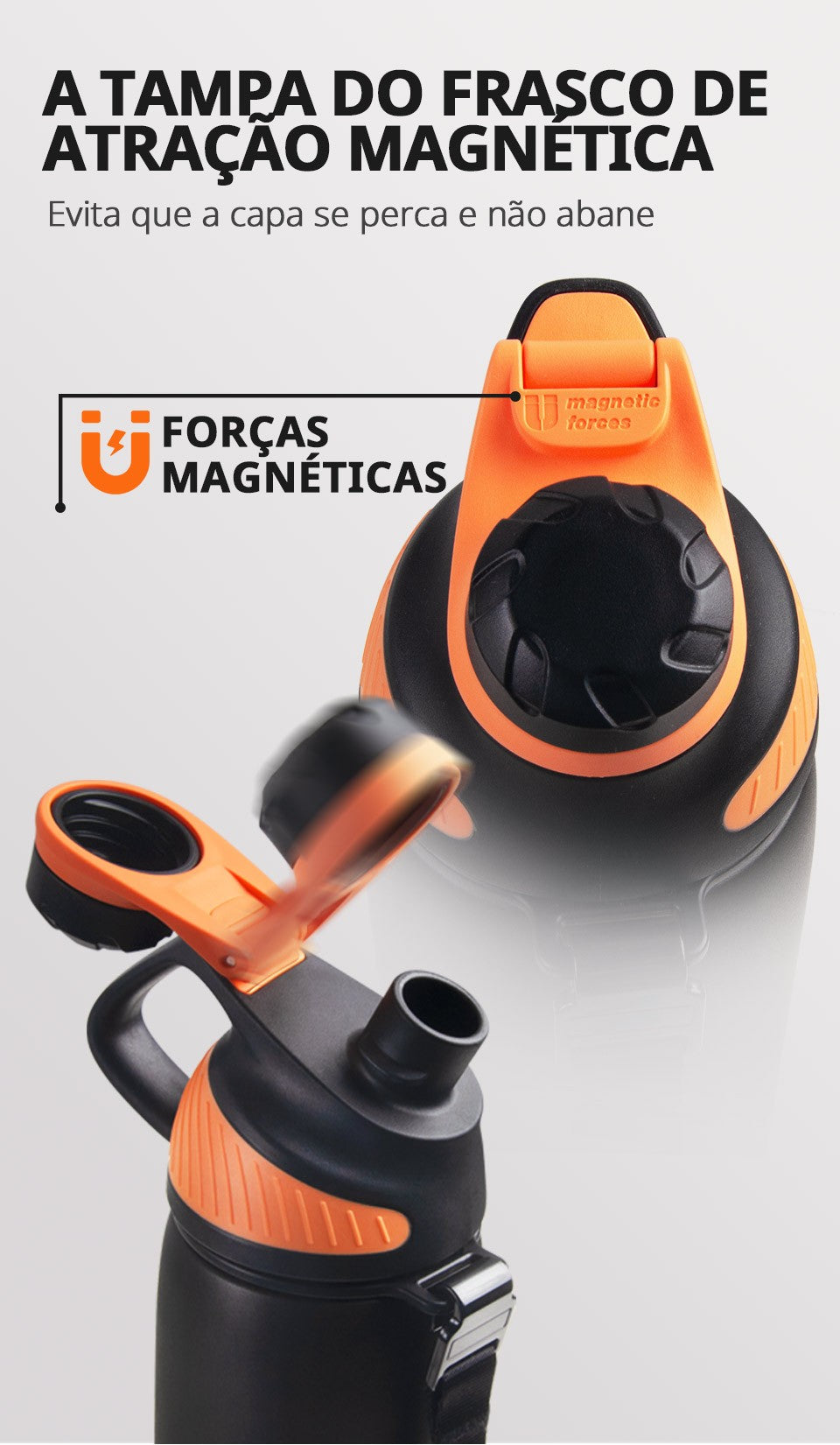 Garrafa Térmica de Aço Inoxidável 1000ml – Tampa Magnética