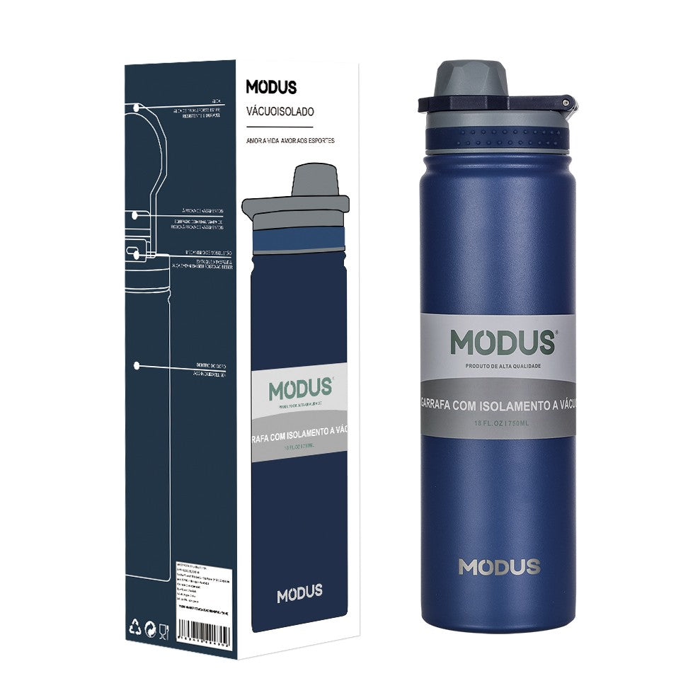 Garrafa Térmica 750ml com Canudo Inox