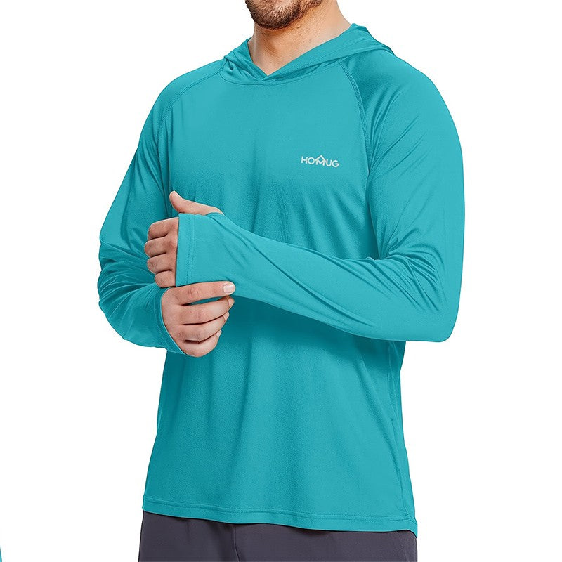 Camiseta Masculina UPF 50+ com Capuz