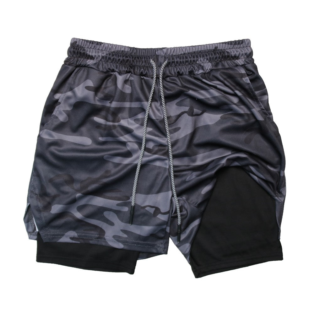 Bermuda Masculina Treino 2 em 1 com Compressão Interna