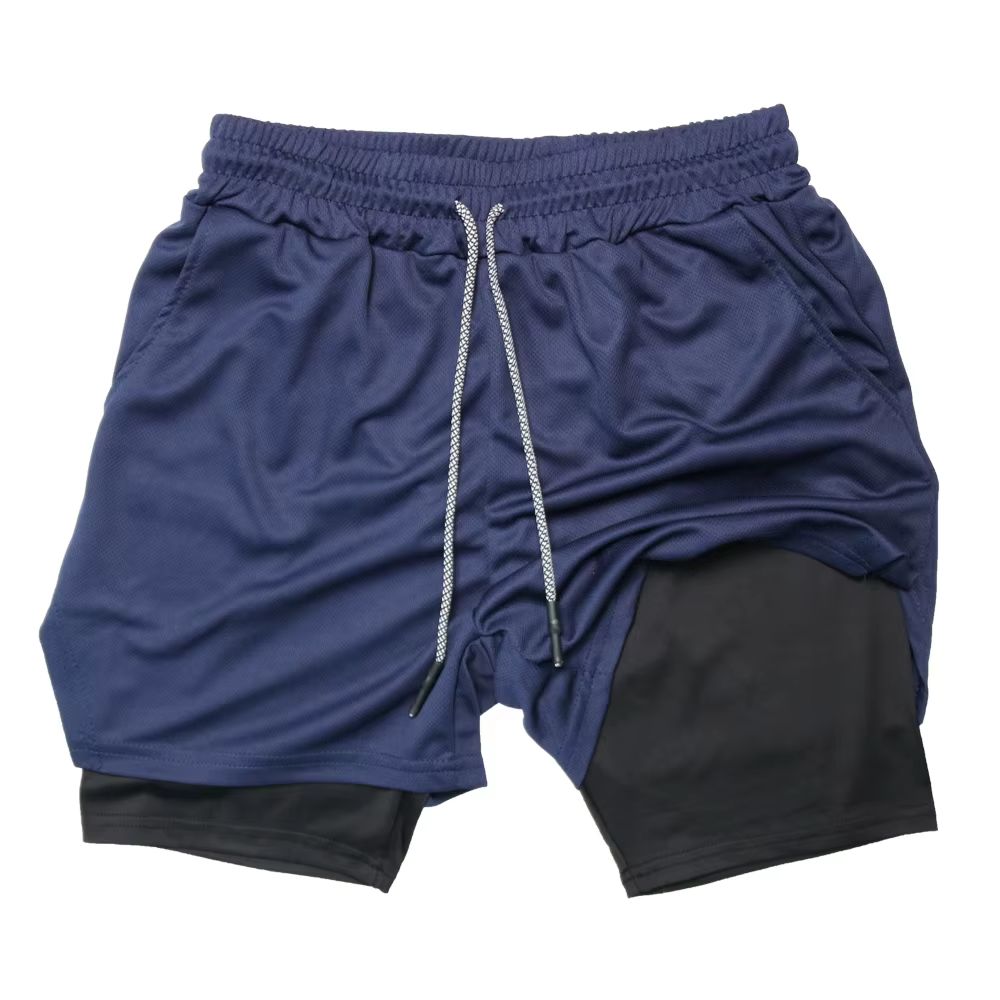 Bermuda Masculina Treino 2 em 1 com Compressão Interna