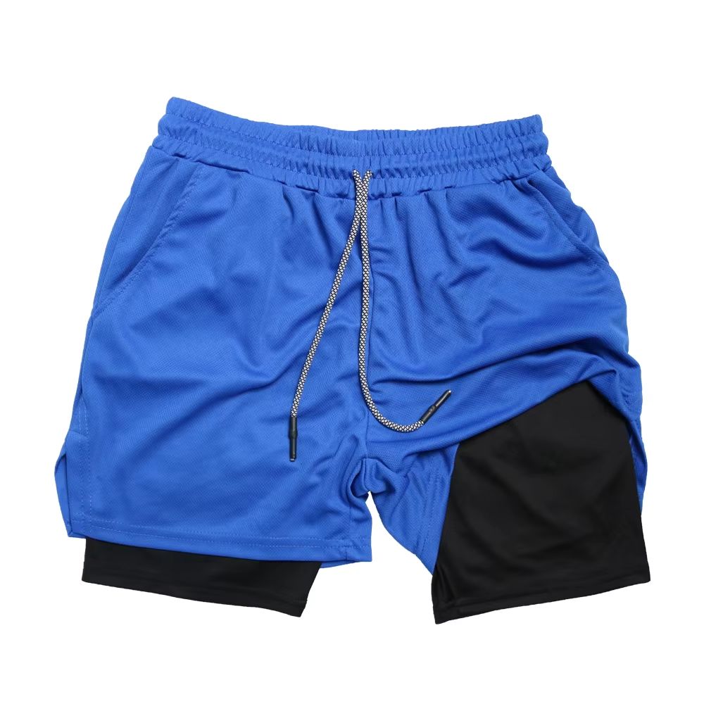 Bermuda Masculina Treino 2 em 1 com Compressão Interna