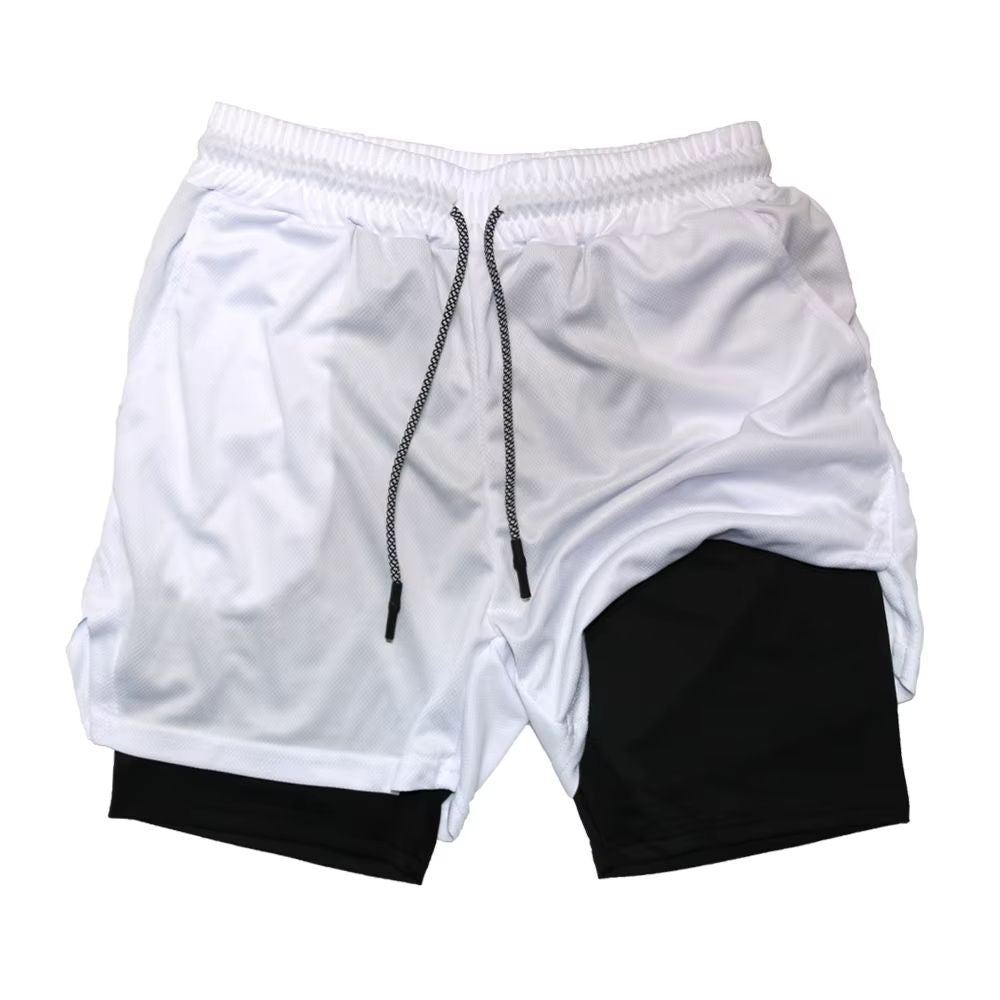 Bermuda Masculina Treino 2 em 1 com Compressão Interna