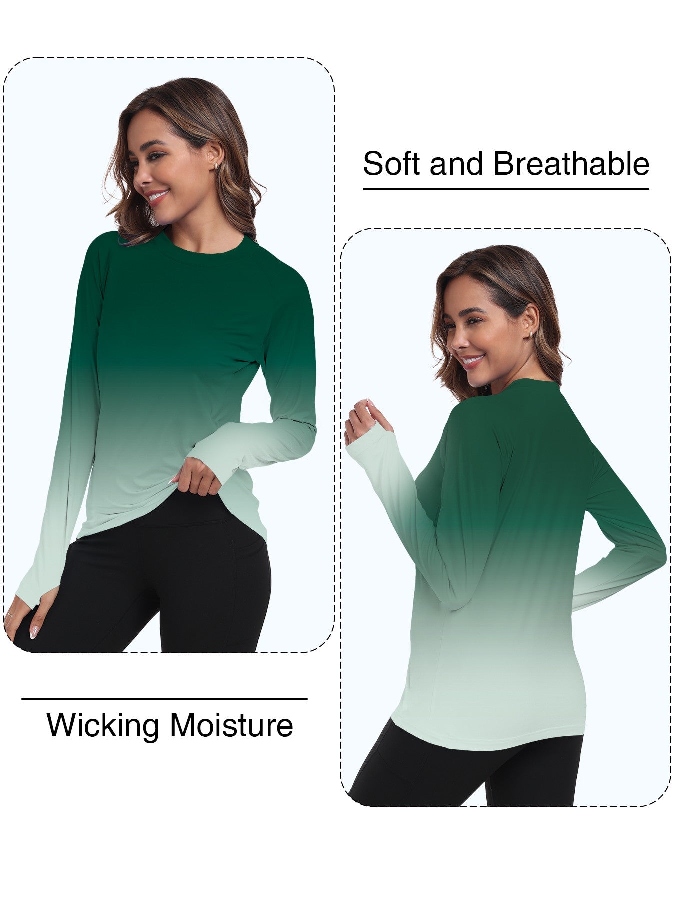 Camisa feminina proteção Solar UPF 50+ manga Longa